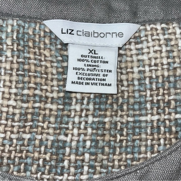 Liz Claiborne Lined Tweed XL Jacket Blazer - Picture 4 of 14